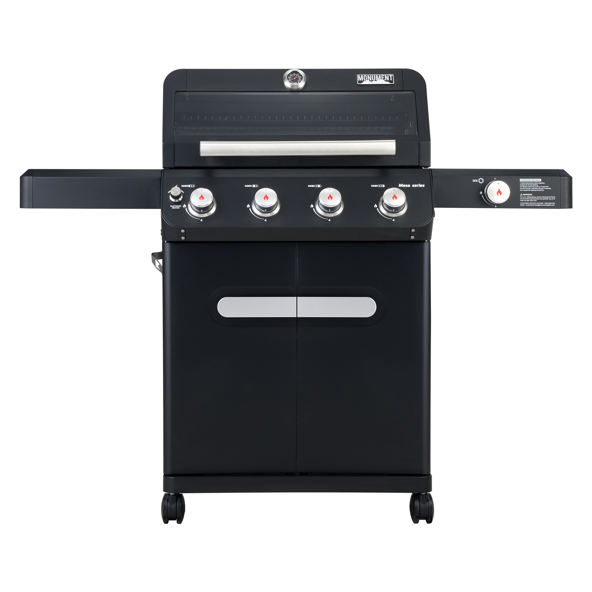 Monument Grills, Black Mesa 4 Burner Grill, Fuel Type Propane, Capacity 23 Gal, Model# M425